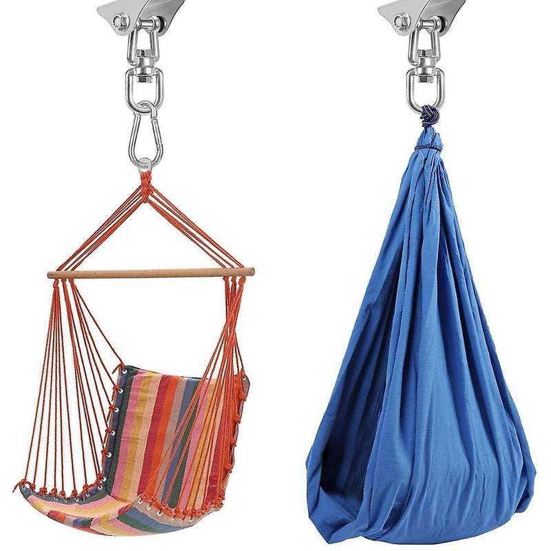 Hammock Chair Hanging Hardware Kit with Chain and Spring,Porch Swing Hanger,360 Swivel Ceiling Hook