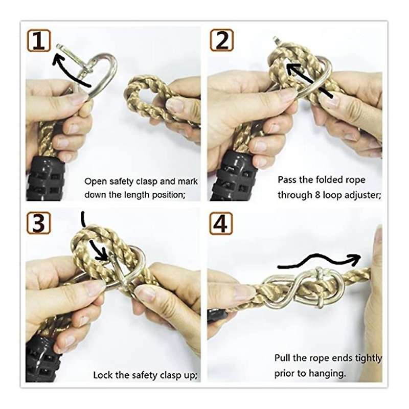 Hammock Hanging Safety Nylon Rope, Tree Swing Lanyard Set Children Swing Rope Extension Cord