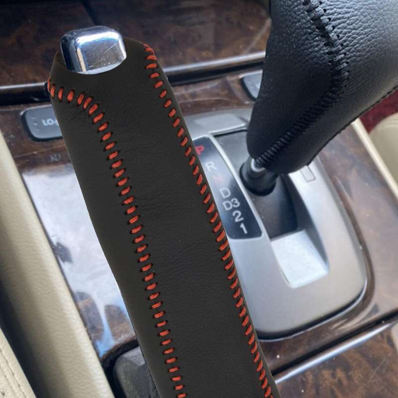 Hand Brake Cover Compatible Honda / Accord / Civic 8, Black + red line