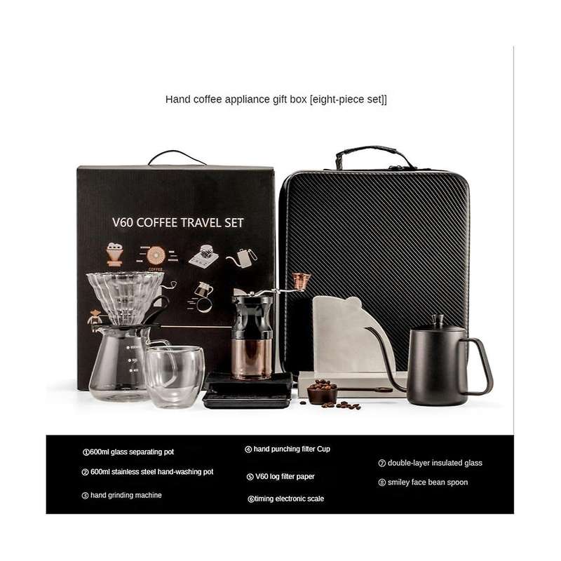 Hand Brewed Coffee Set Manual Grinder Outdoor Coffee Equipment Camping Portable Coffee Barista Tool