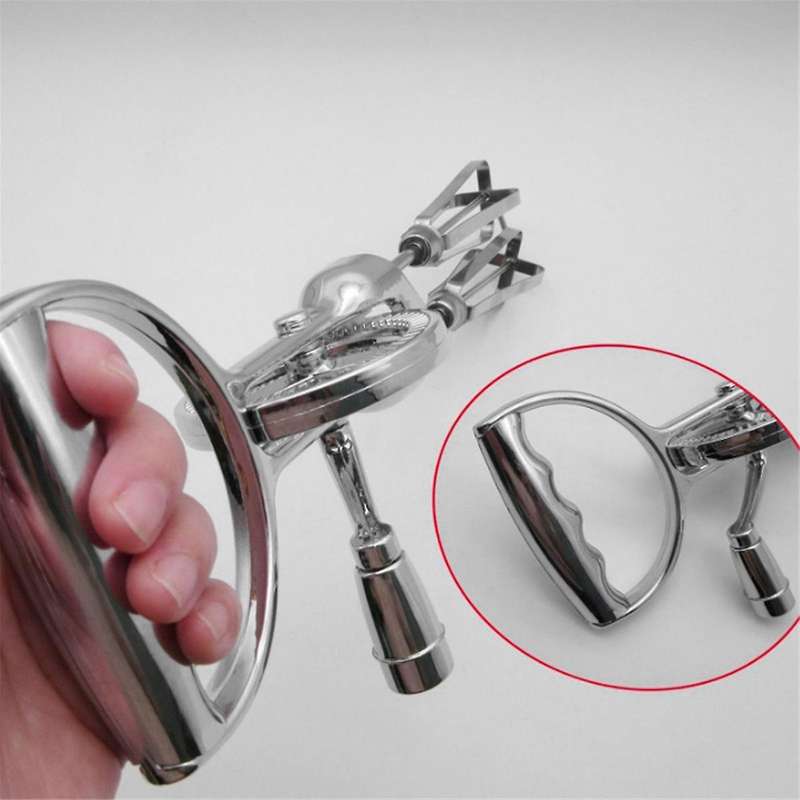 Hand Crank ,Handheld Double Head Stainless Steel Rotary Hand Whip Whisk