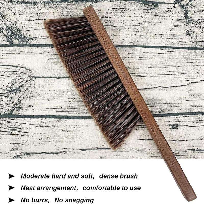 Hand Broom Cleaning Brushes-soft Bristles Dusting Brush for Cleaning Car/bed/couch,wooden Handle