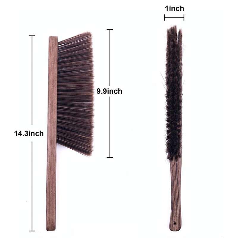 Hand Broom Cleaning Brushes-soft Bristles Dusting Brush for Cleaning Car/bed/couch,wooden Handle