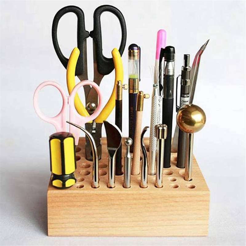 Hand- Diy Beech Tool Rack to Make Leather Tools for Leather Work to Make Punching Tool Storage Rack