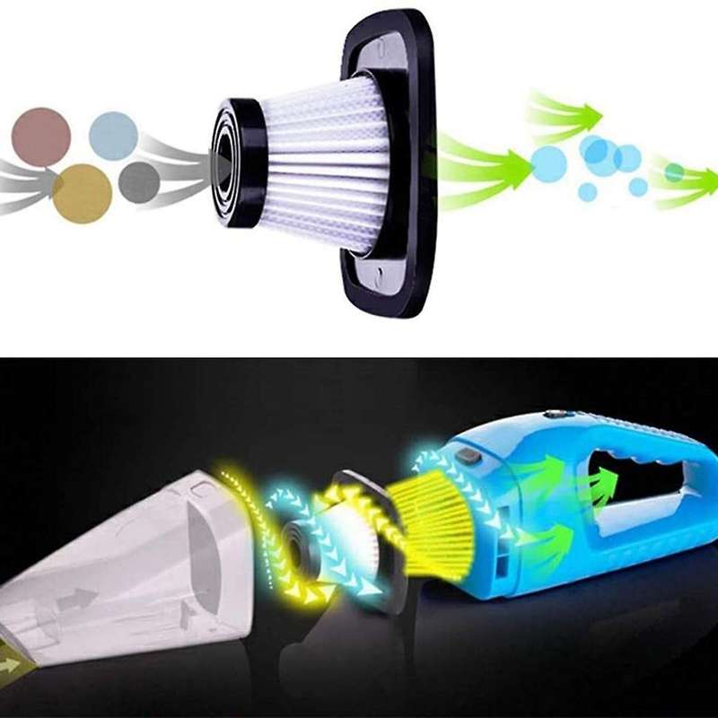 Hand Held 12V 120W Mini Car Vacuum Cleaner Suitable for Car Portable Vacuum Cleaner Blue