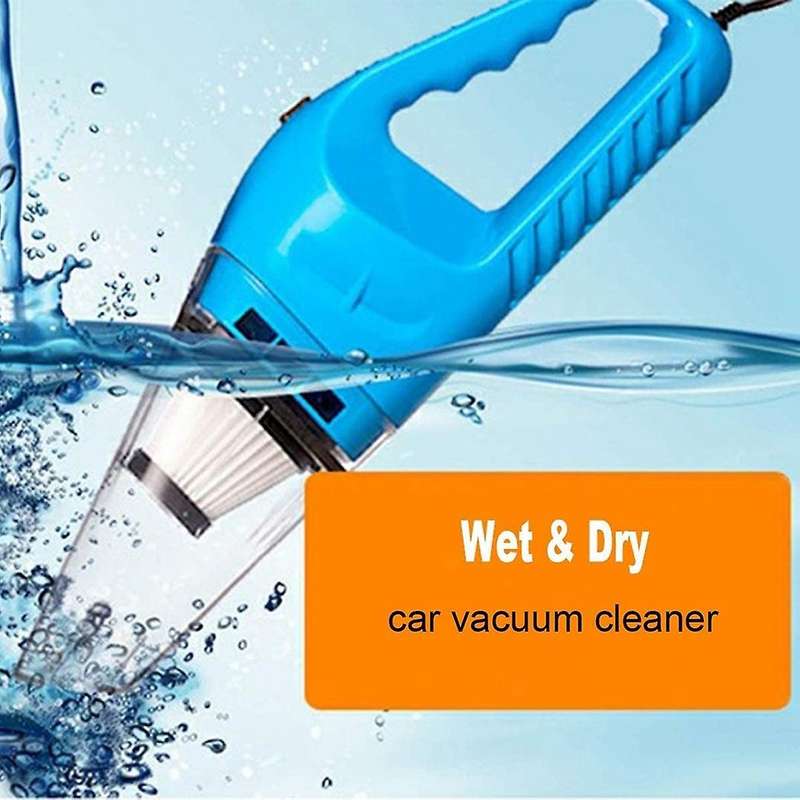 Hand Held 12V 120W Mini Car Vacuum Cleaner Suitable for Car Portable Vacuum Cleaner Blue