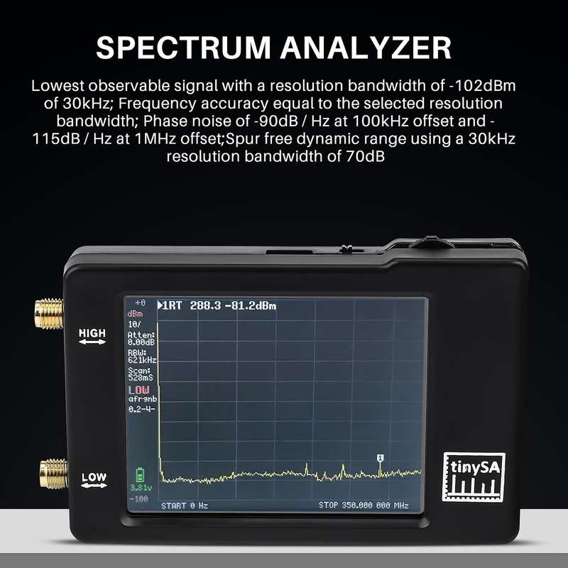 Hand Held Tiny Spectrum Analyzer 2.8Inch Display with Battery,Antenna Analyzer