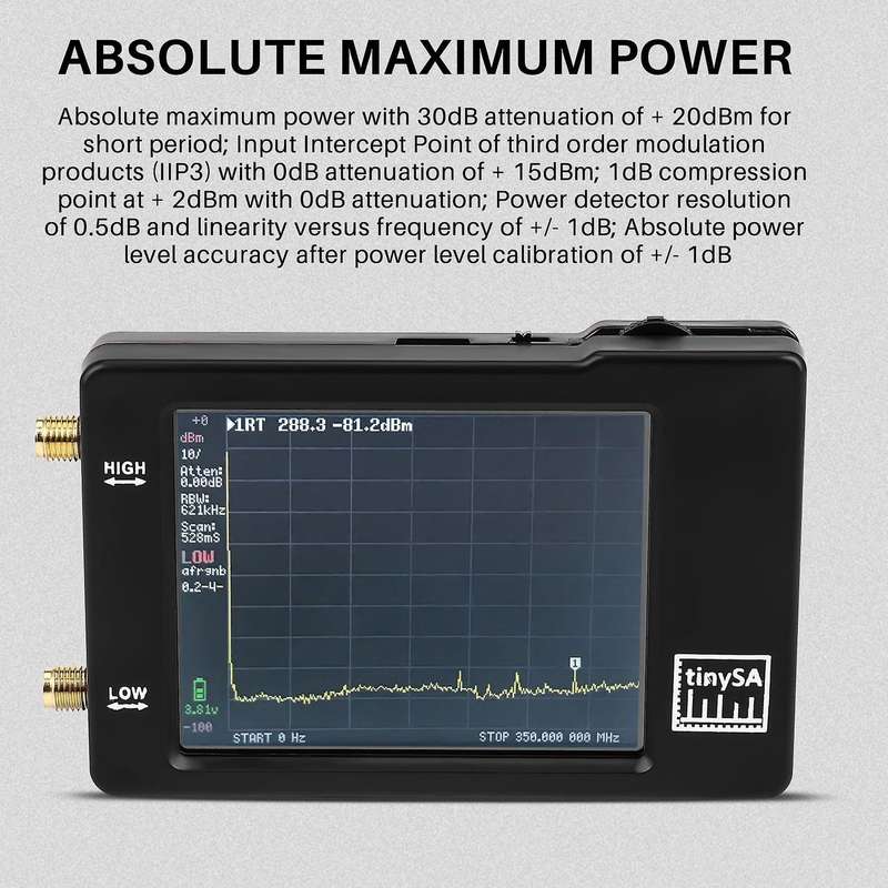 Hand Held Tiny Spectrum Analyzer 2.8Inch Display with Battery,Antenna Analyzer