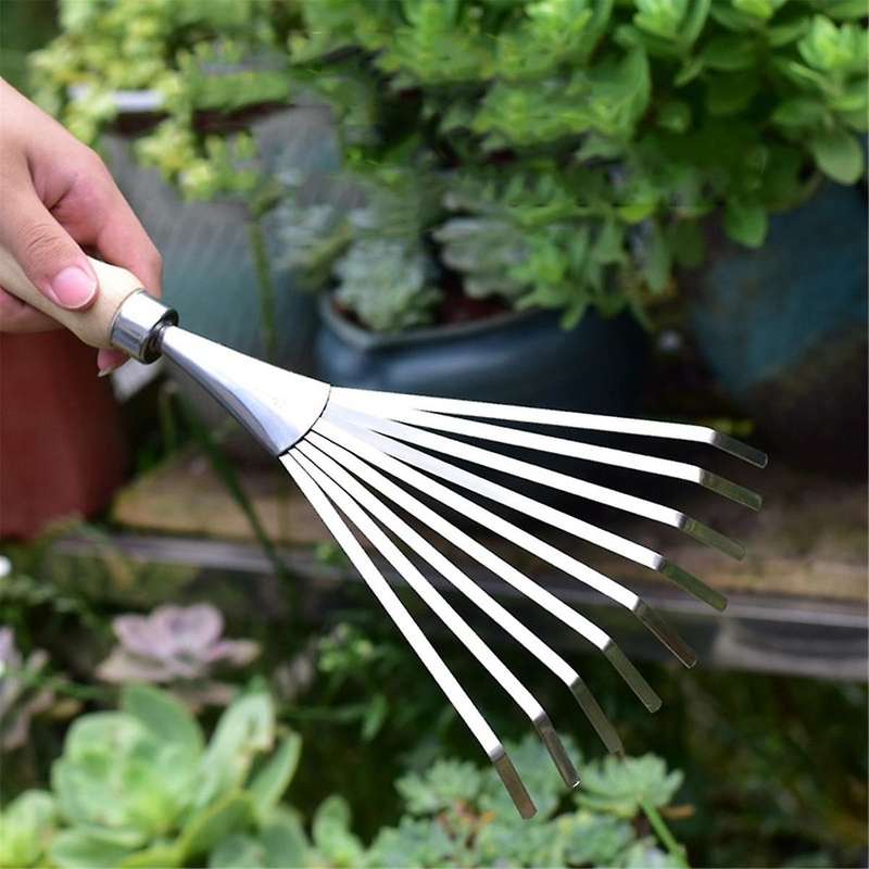 Hand Rake, Garden Hand Rake Soil Cultivator, Small Leaf Rake Suitable for Gardening, Garden Cleaning