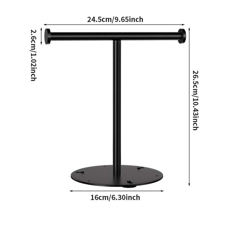 Hand Towel Holder Stand, L Shape Hand Towel Rack, Stable Free-Standing Towel Bar, Small Towel Ring S