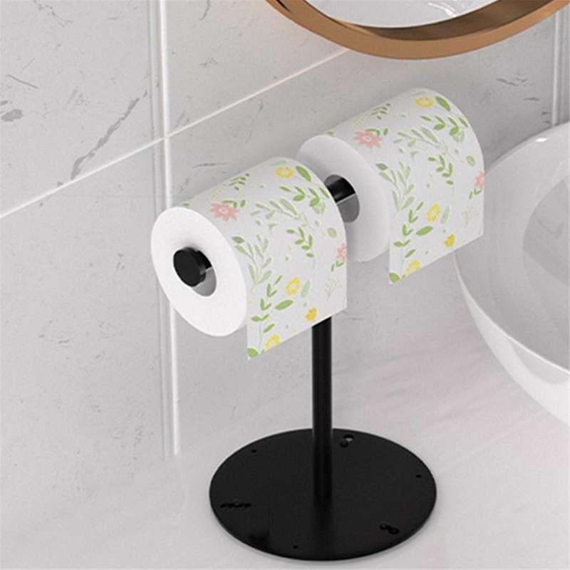 Hand Towel Holder Stand, L Shape Hand Towel Rack, Stable Free-Standing Towel Bar, Small Towel Ring S