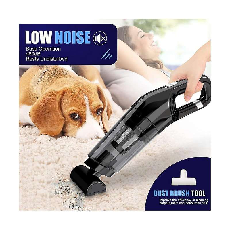 Hand Vacuum Cleaner Cordless Portable Handheld Vacuum Rechargeable Small Car Vacuum with 120w High