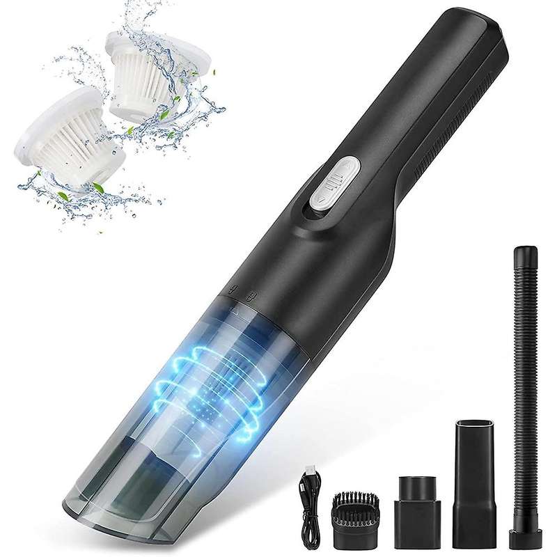 Hand Vacuum Cordless Rechargeable Car Vacuum Strong Suction Power, Mini Hand Held Vacuuming Cordless