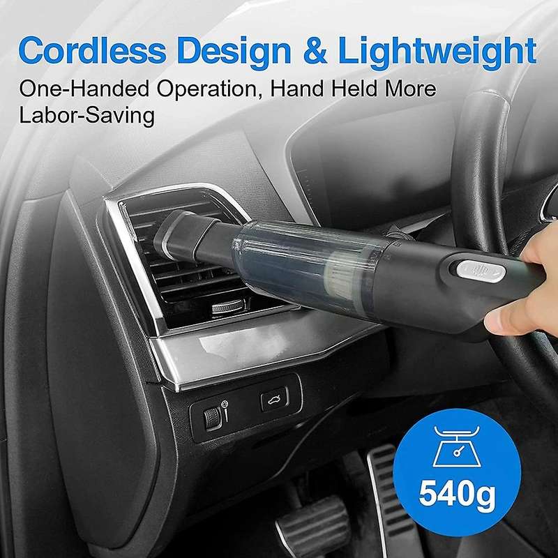Hand Vacuum Cordless Rechargeable Car Vacuum Strong Suction Power, Mini Hand Held Vacuuming Cordless