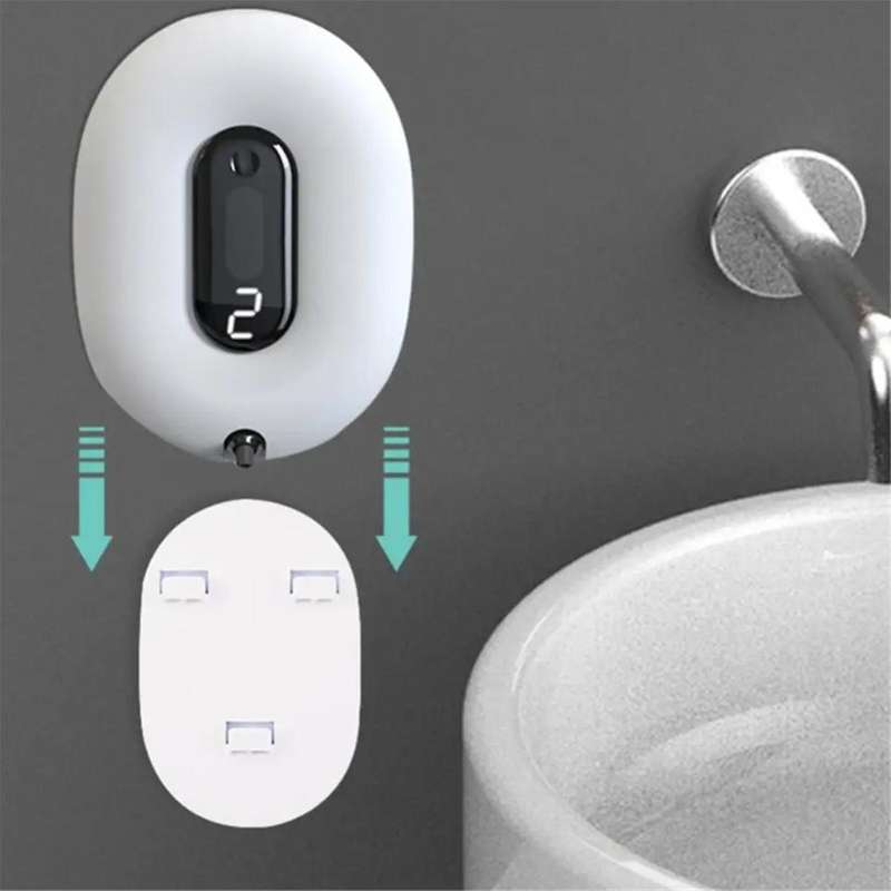Hand Soap Dispenser U-Shape Auto-Induction Power Supply Mode Wall Hanging Type Timing Function House