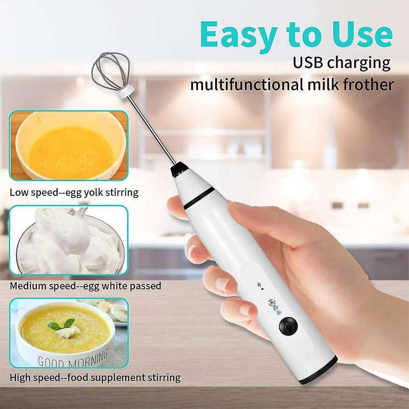 Handeld,electric Whisk for Baking/coffee Frother Jug,three- Adjustment Milk Bubbler