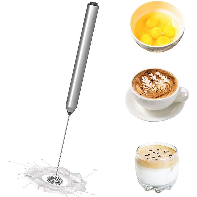 Handheld Battery Operated Mini Mixer Electric Foam Maker for Coffee Stainless Steel Milk Foamer Fo
