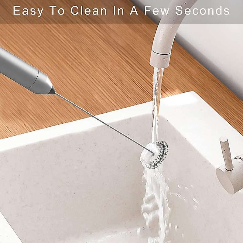Handheld Battery Operated Mini Mixer Electric Foam Maker for Coffee Stainless Steel Milk Foamer Fo