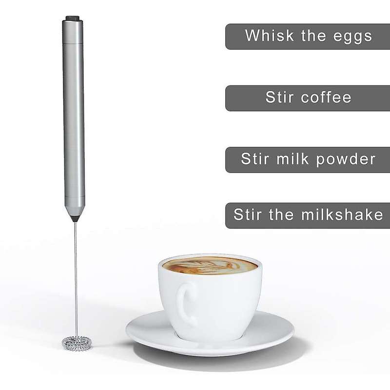 Handheld Battery Operated Mini Mixer Electric Foam Maker for Coffee Stainless Steel Milk Foamer Fo