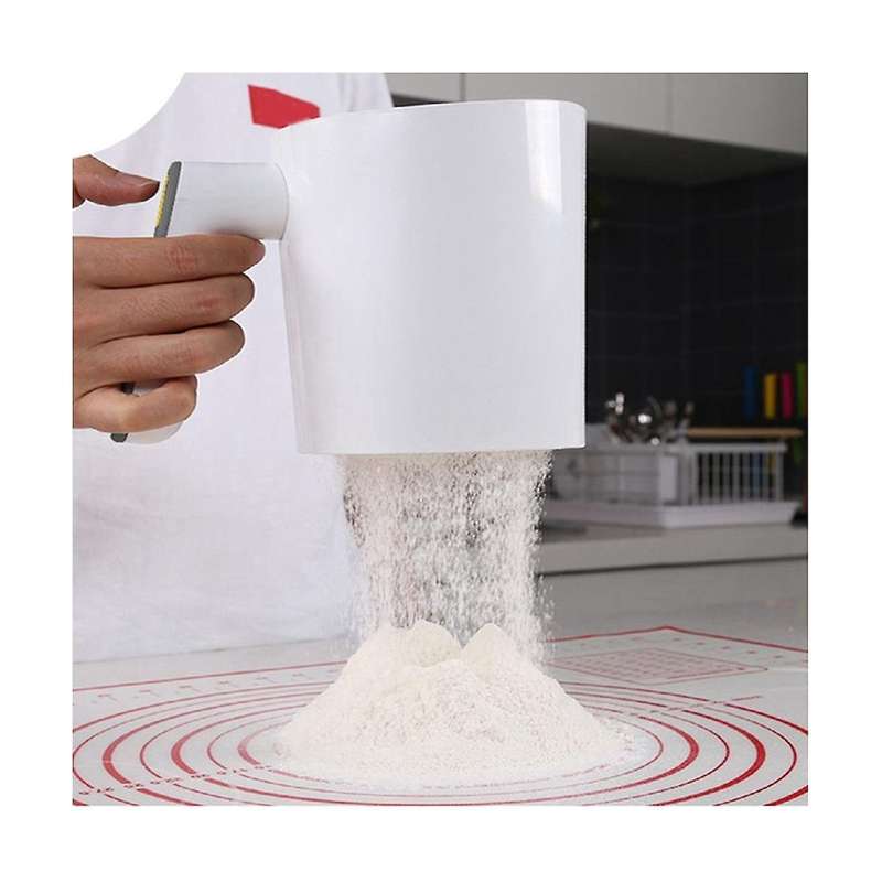 Handheld Electric Flour Sieve Icing Sugar Powder Stainless Steel Flour Screen Cup Shaped Sifter Kitc