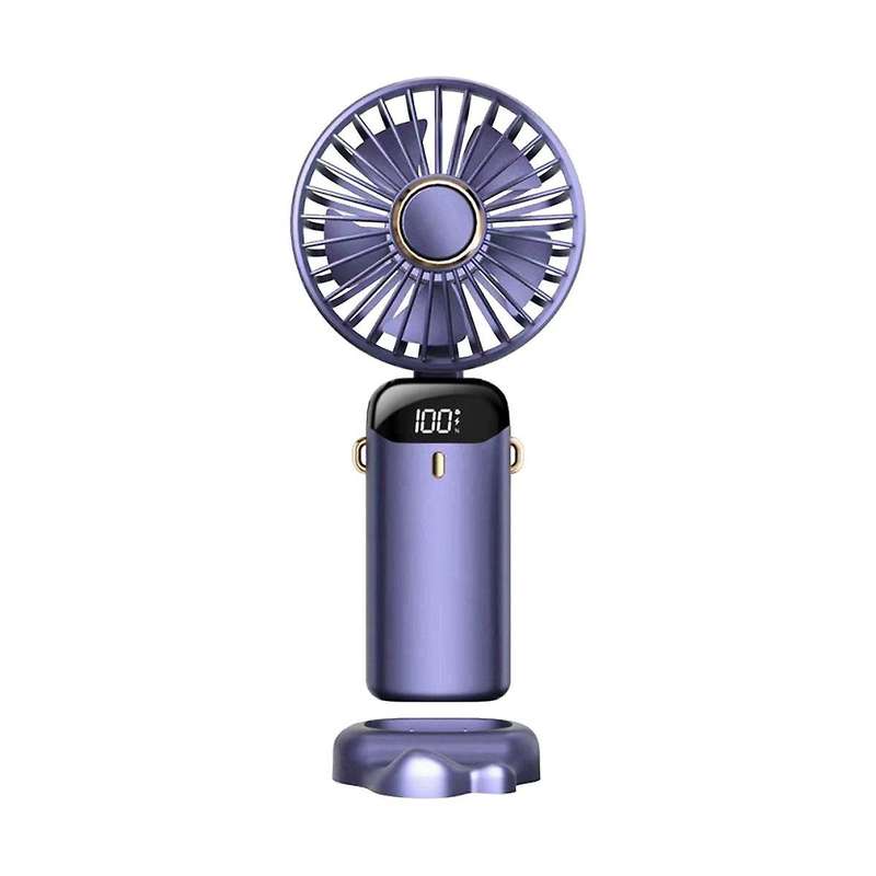 Handheld Fan,portable Personal Fan,5000mah Rechargeable,5 Speeds with Led Display,90 Adjustable