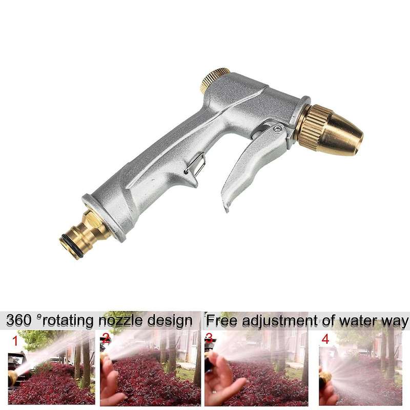 Handheld Car Wash Tool with Full Brass Nozzle Car Wash High Garden Watering Tool Cleaning Tool