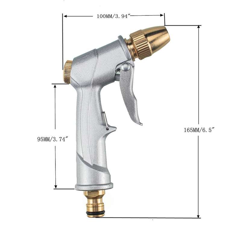 Handheld Car Wash Tool with Full Brass Nozzle Car Wash High Garden Watering Tool Cleaning Tool