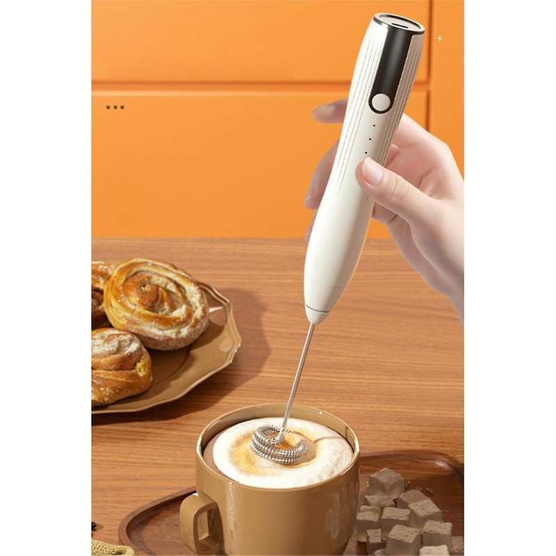 Handheld Milk Frother, USB Rechargeable Milk Frother, Mini Milk Frother, 3-Speed Adjustable for Eggs