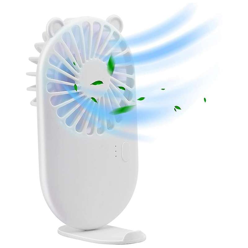 Handheld Mini USB Fan, Portable USB Pocket Fan Rechargeable with Holder, 3 Speeds Adjustable Design