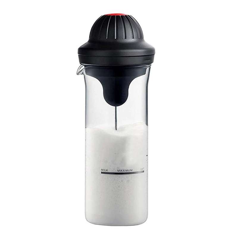 Handheld Milk Frother Cup with Stand, Portable Electric Milk Frother Cup for Coffee, Drink Cup for