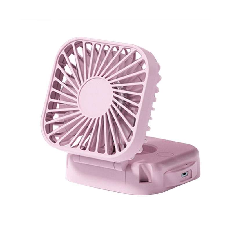 Handheld Portable Fan with Mirror, 3 Speeds USB Rechargeable Mini Fan Desk Fan for Girls Women Trav
