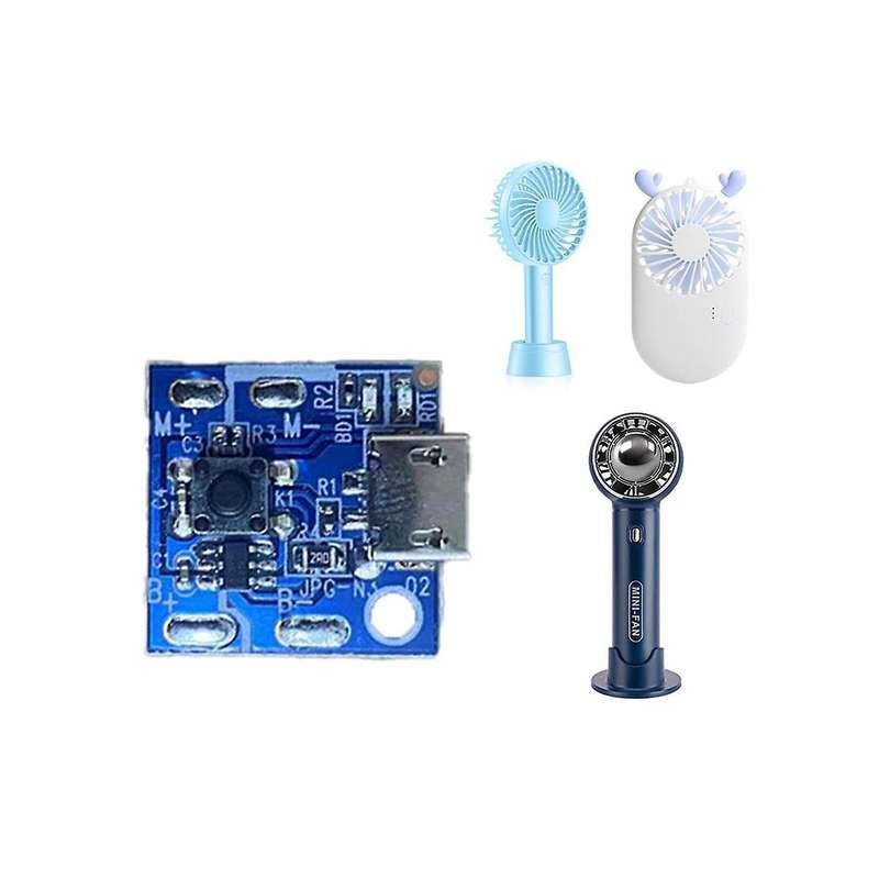 Handheld Small Fan Motherboard Pocket Fan Motherboard Pcba Charging Mini Fan Control Board,A