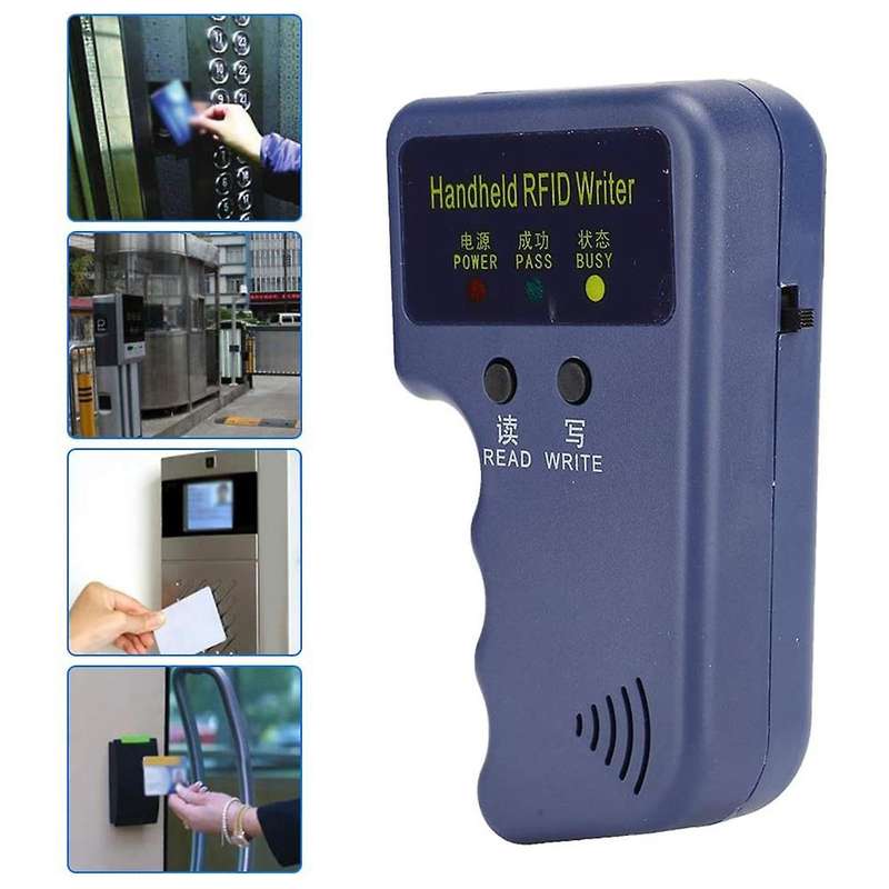 Handheld RFID Card Copier 125KHz ID (EM4100/HID/AWID) Duplicator Reader Writer with 6 Writable +6 W