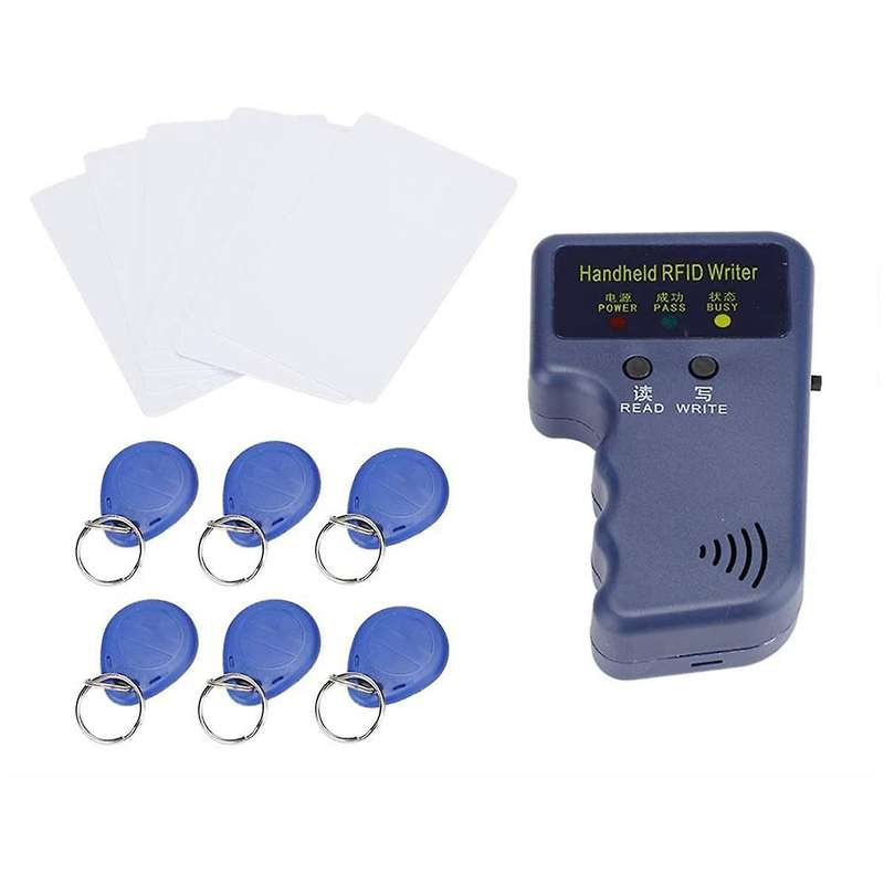 Handheld RFID Card Copier 125KHz ID (EM4100/HID/AWID) Duplicator Reader Writer with 6 Writable +6 W