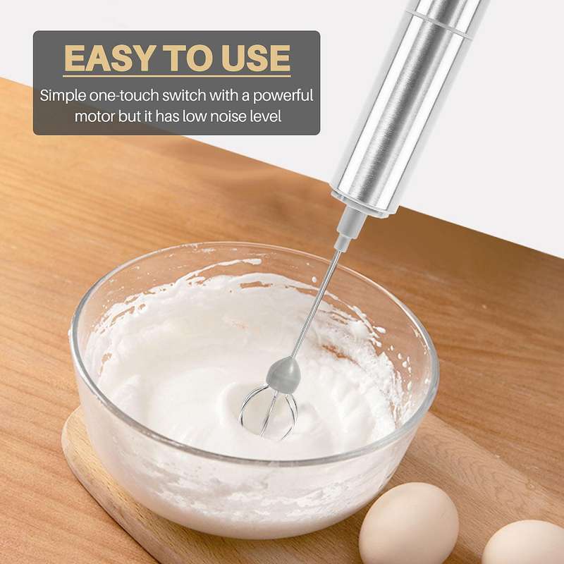 Handheld Three-layer Of Whisk- Battery Operated Electric Foam Maker for Coffee, Latte, Hot Chocola