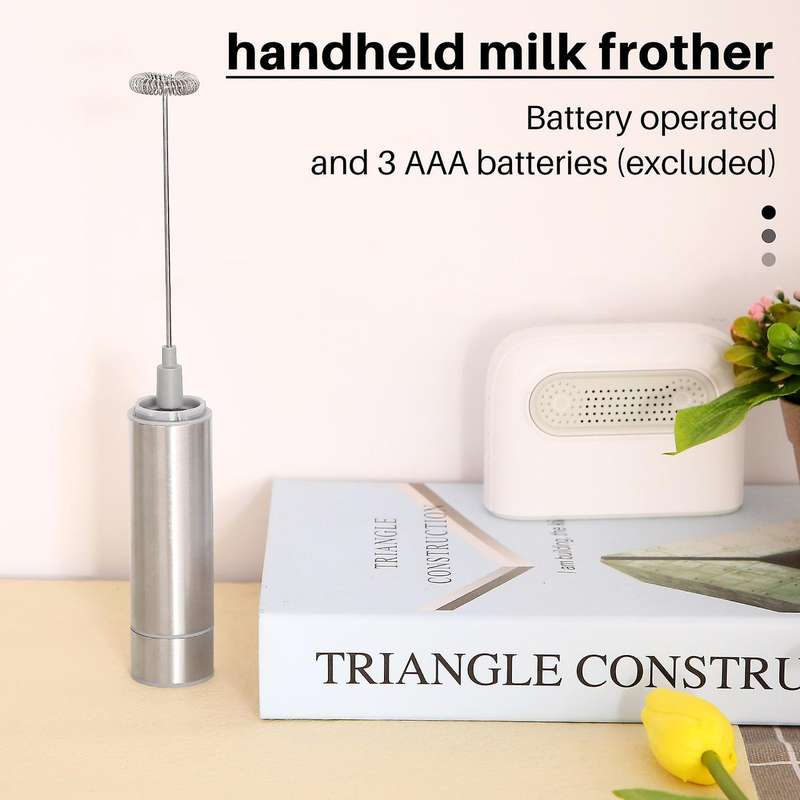 Handheld Three-layer Of Whisk- Battery Operated Electric Foam Maker for Coffee, Latte, Hot Chocola