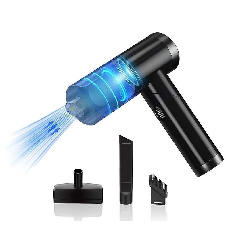 Handheld Vacuum and Compressed Air Duster Handheld Vacuum Cordless Foldable Mini Vacuum Rechargeable