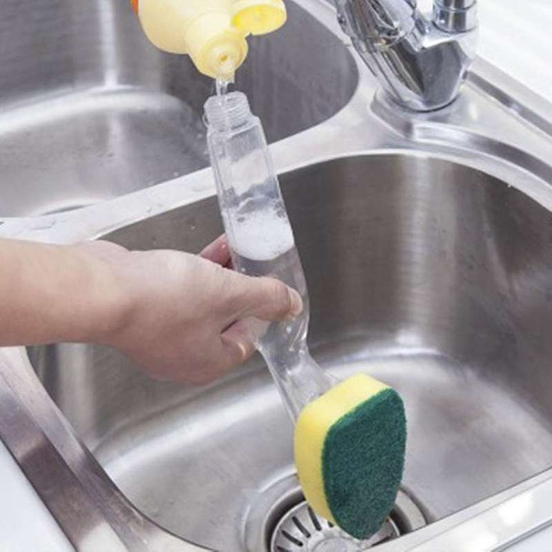 Handle Cleaning Brush, Dish Washing Brush, Sponge Washing Pot, Oil Brush, Replace Cleaning Cloth