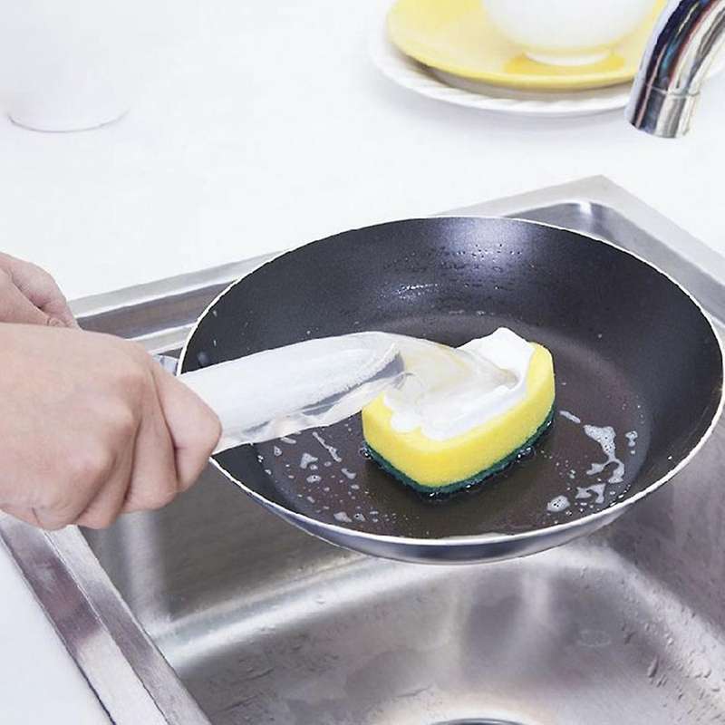 Handle Cleaning Brush, Dish Washing Brush, Sponge Washing Pot, Oil Brush, Replace Cleaning Cloth