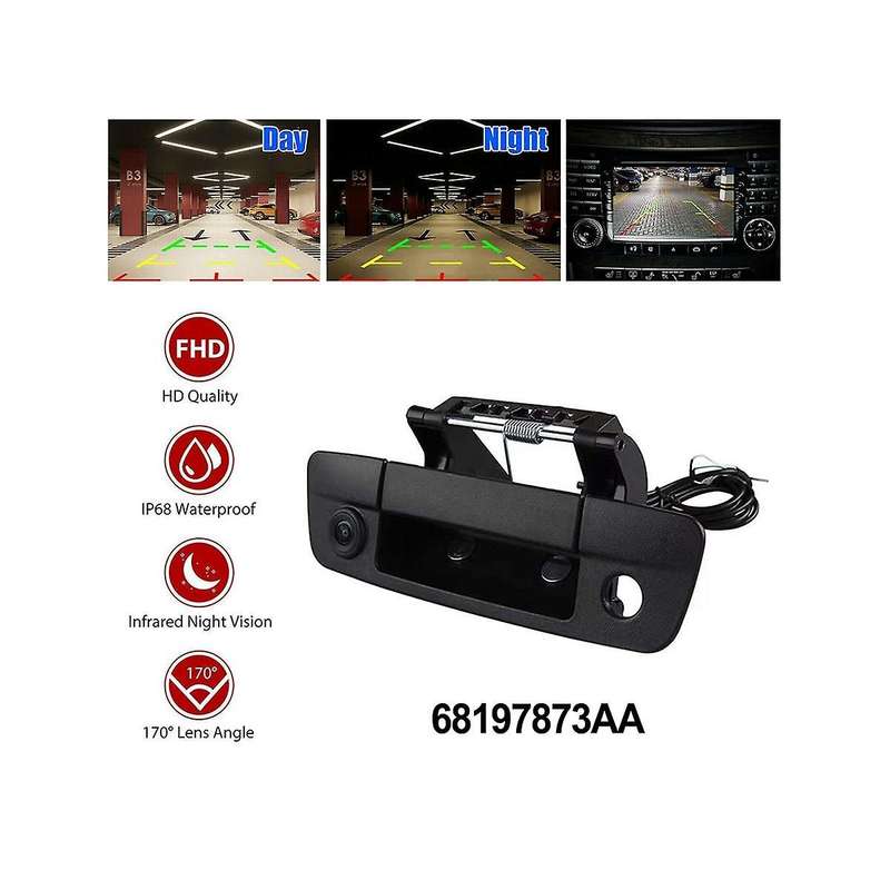 Handle Liftgate Handle Rear View Camera 68197873aa for Ram 1500 2013-2020