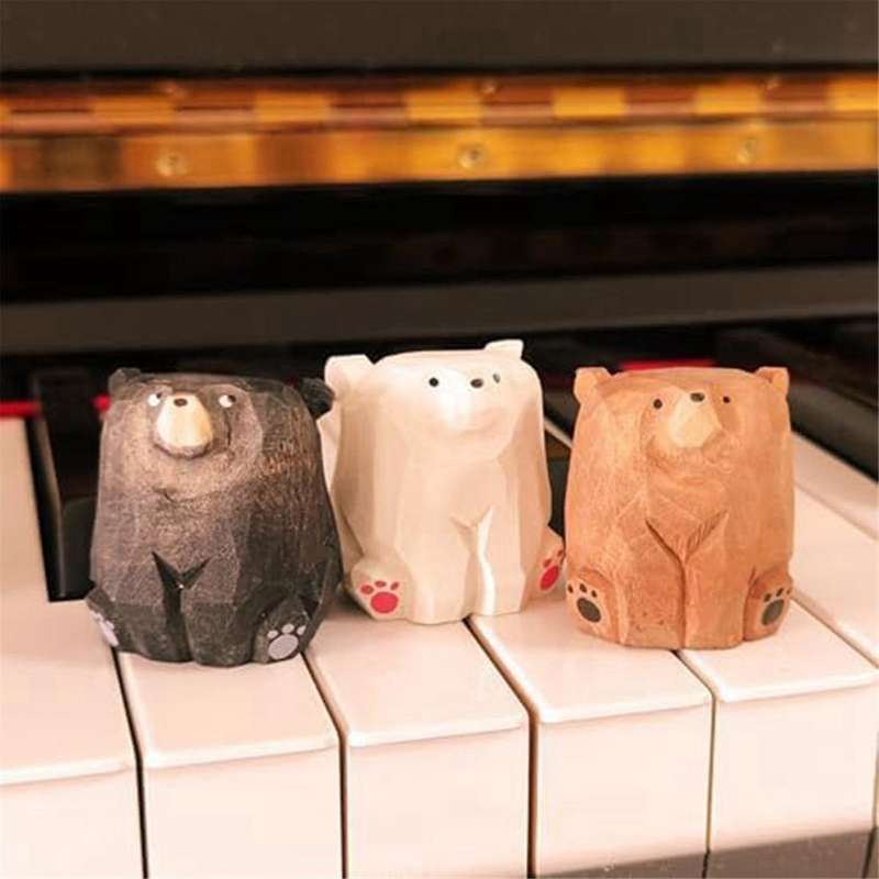 Handmade Cute Bear Decoration Desk Statue Cute Home Decor, Gifts for Teachers, Colleagues and Friend