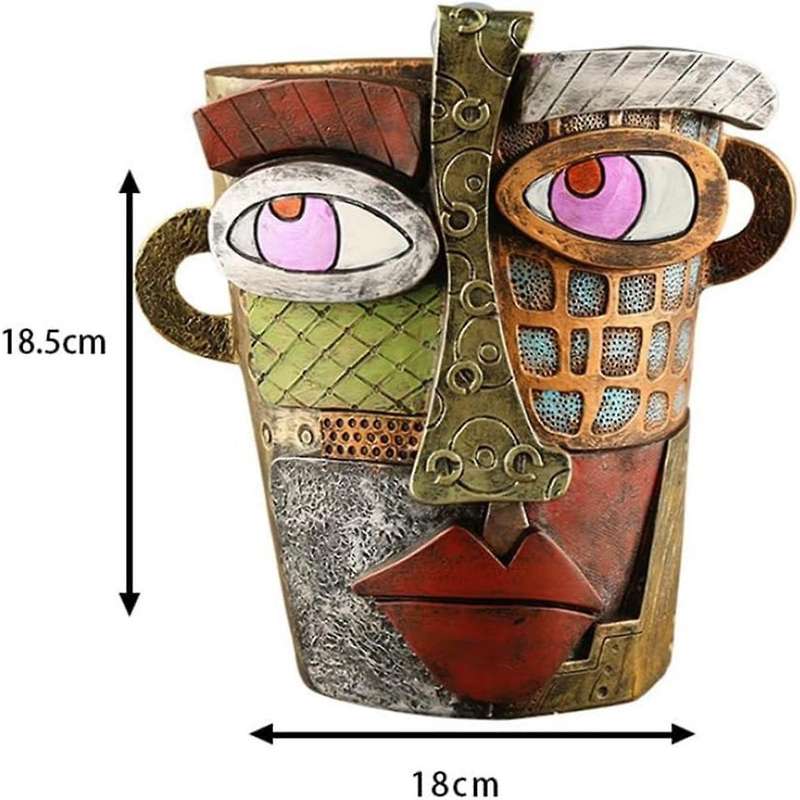 Handmade Brutalist Abstract Beauty Face Flower Pot Large Indoor Flower Pot Green Plant Pot Container