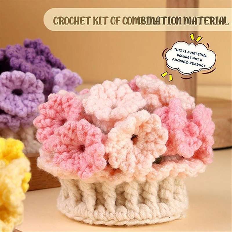 Handmade DIY Lily of the Valley Coasters, 3D Flower Crochet Coaster, Hand Knitted Lily of the Valley
