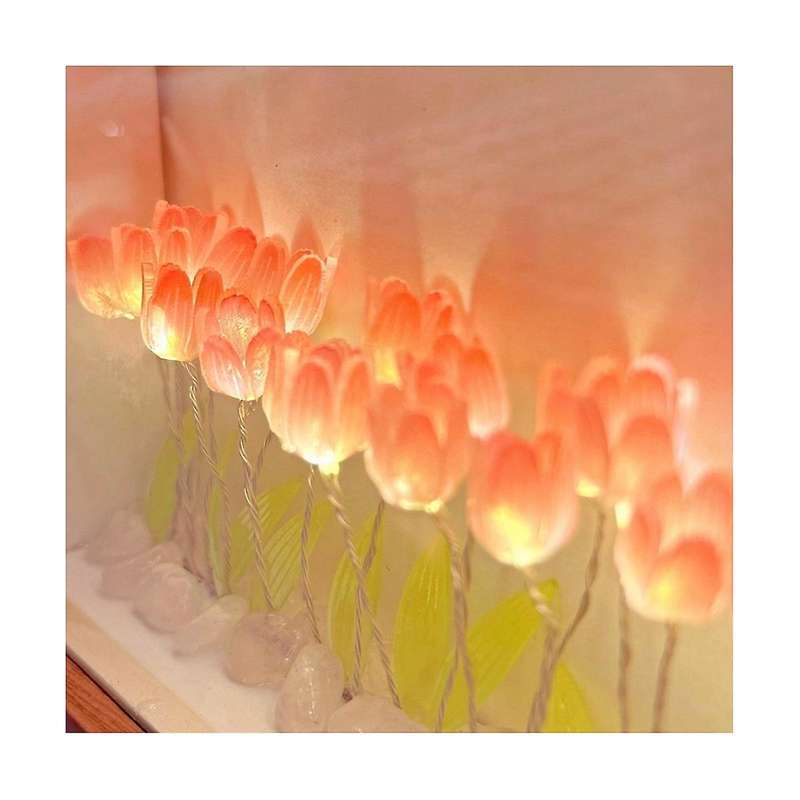 Handmade Artificial Preserved Flower Small Night Light Diy Material Birthday Gift