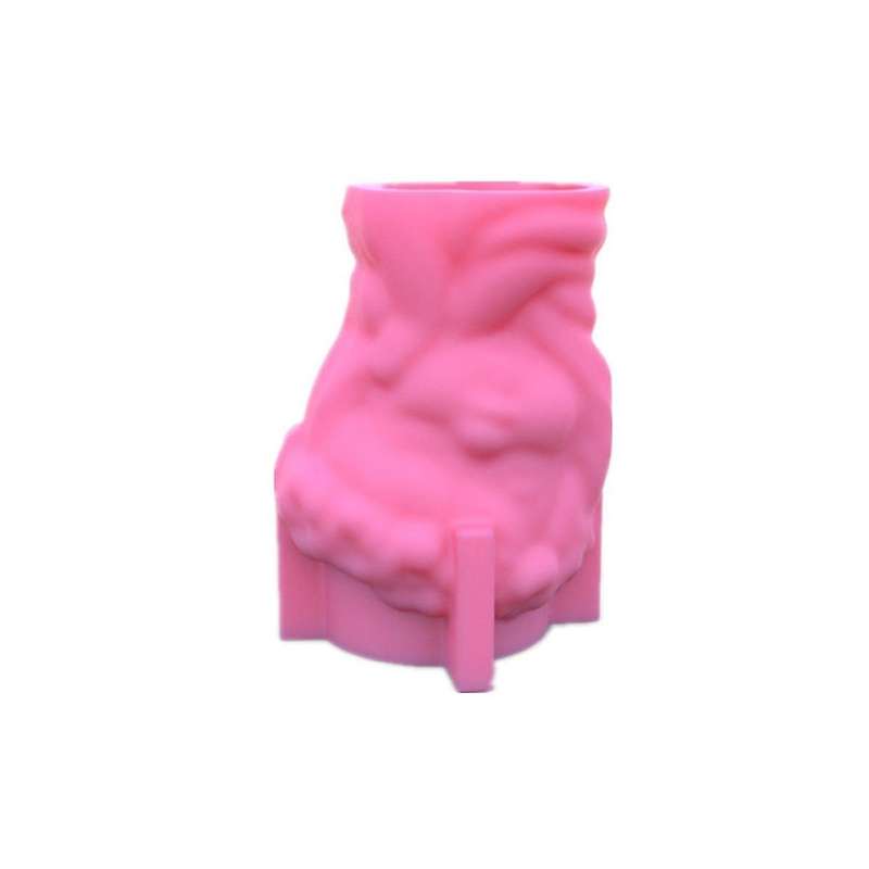 Handmade Girl Head Shaped Flower Pot Uv Epoxy Mold Pen Holder Candle Holder Cement Pot Planter Resi