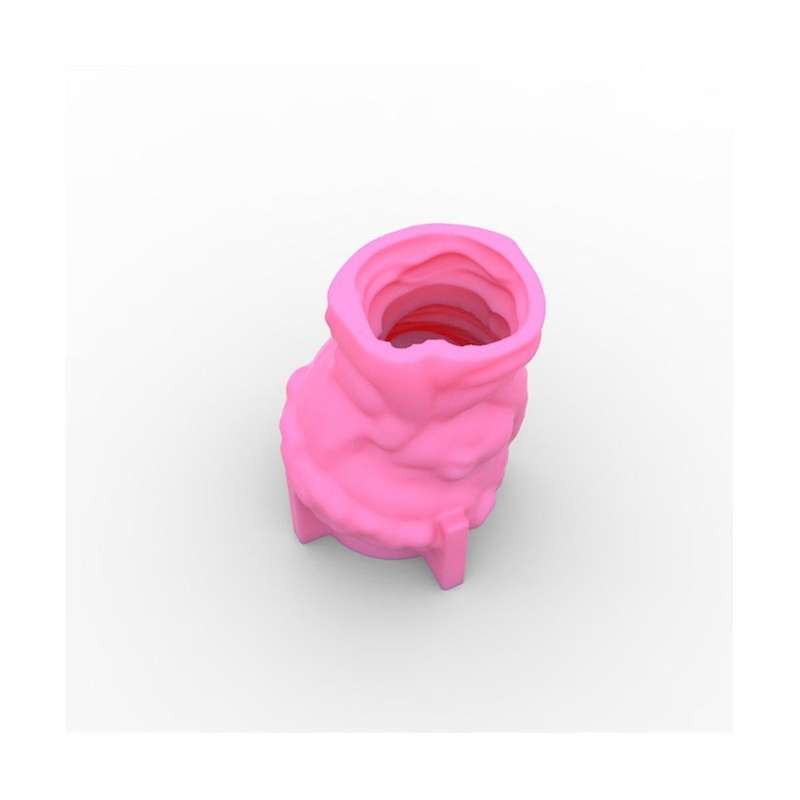 Handmade Girl Head Shaped Flower Pot Uv Epoxy Mold Pen Holder Candle Holder Cement Pot Planter Resi