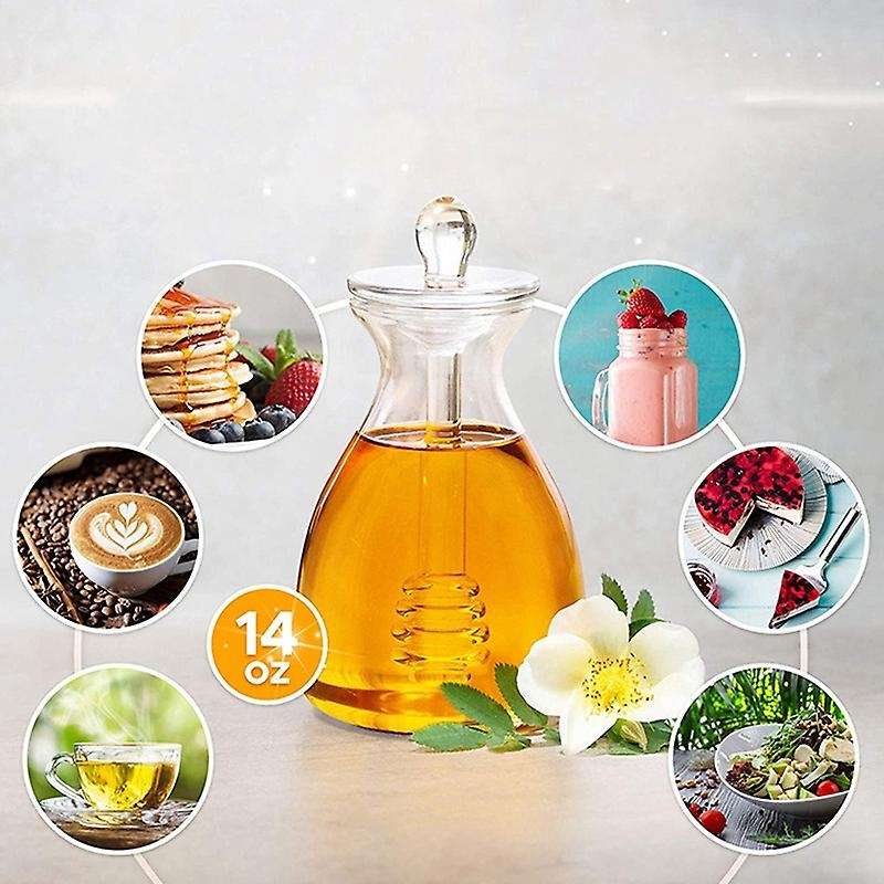 Handmade Honey Jar with Dipping Sauce, Glass Honey Dipping Sauce and Honey Jar