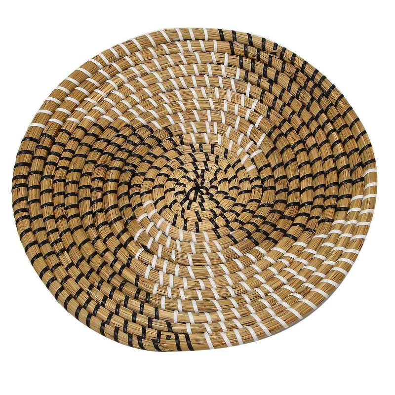 Handmade Hanging Wall Basket Decor( 3)round Woven Basket , Decor Trays for Bedroom,kitchen,living R