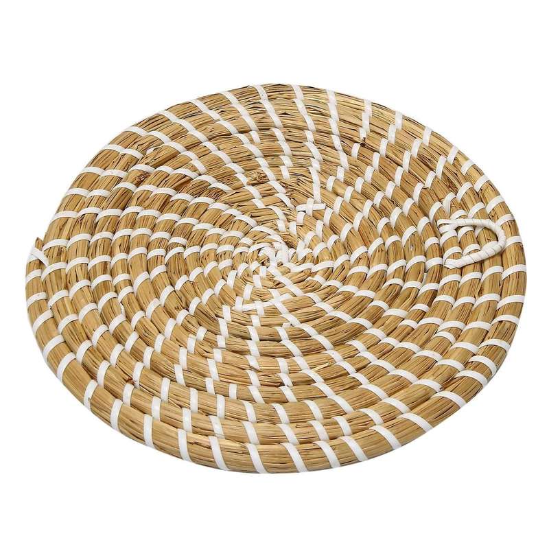 Handmade Hanging Wall Basket Decor( 3)round Woven Basket , Decor Trays for Bedroom,kitchen,living R