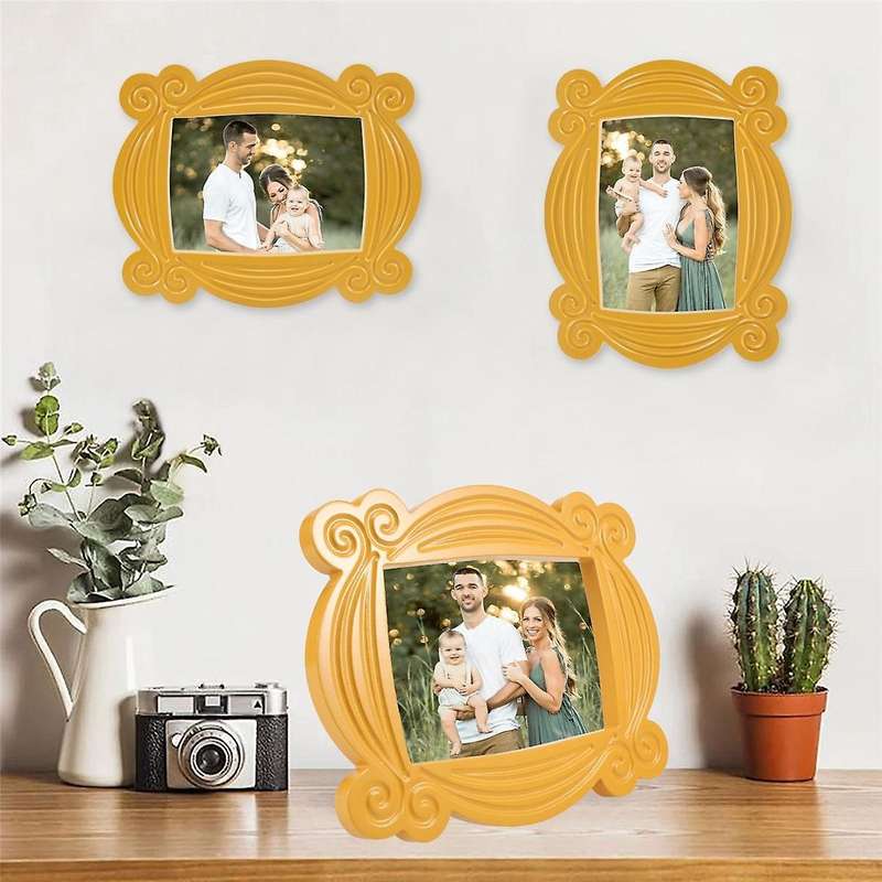 Handmade Monica Door Wood Yellow Photo Frames Collectible Home Decor Cosplay Gift